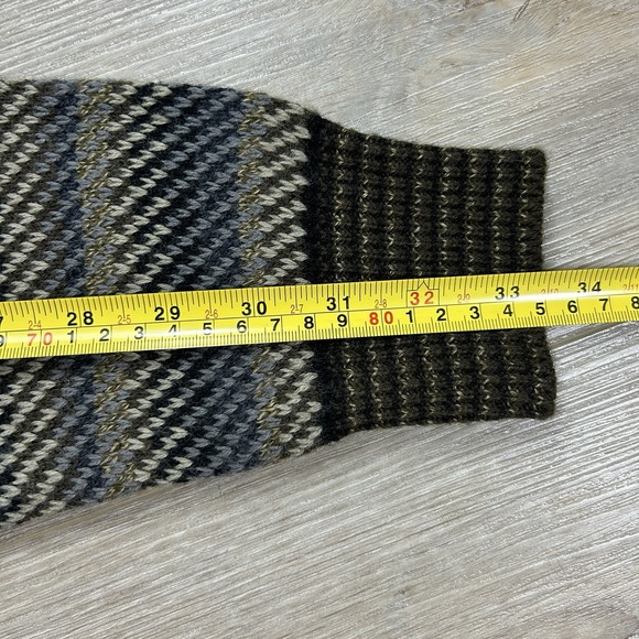 Vintage Puritan Mens Medium Blue & Beige Striped Knit Sweater Pullover 90s Dad - Picture 10 of 10